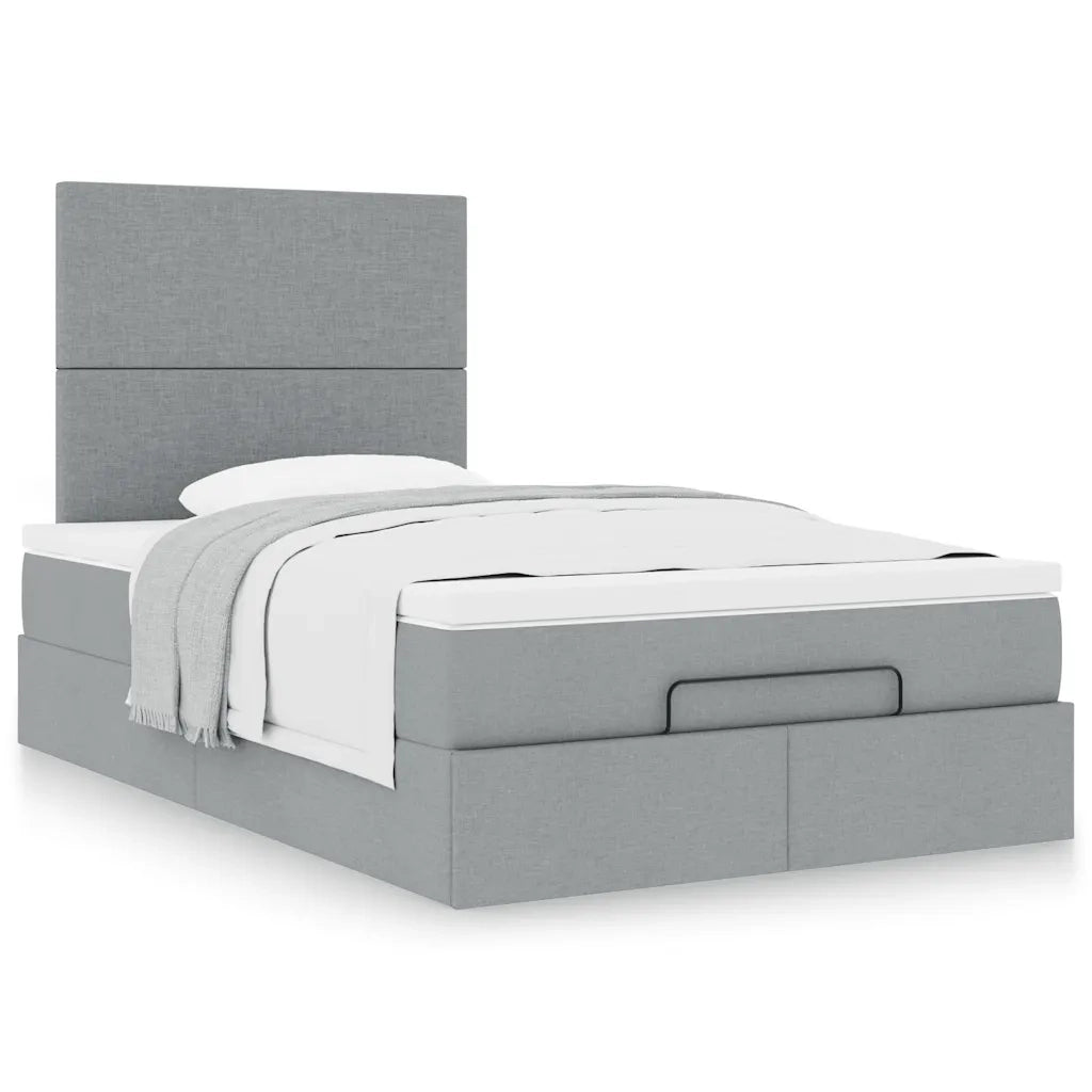 Struttura Letto Pouf con Materasso 120x200 cm in Tessuto 3313064