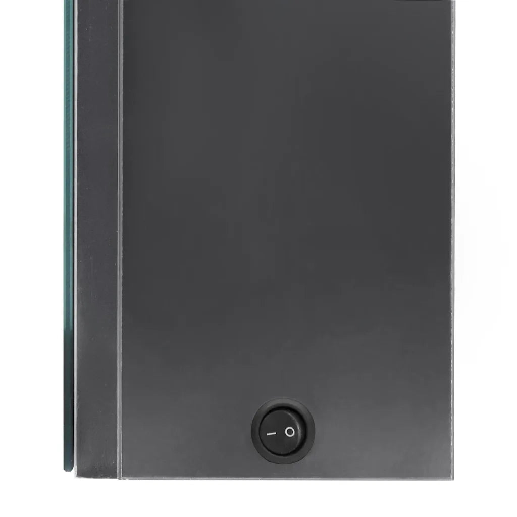 Armadietto Bagno | Armadio da bagno con Specchio e LED Grigio Lucido 50x13x70 cm