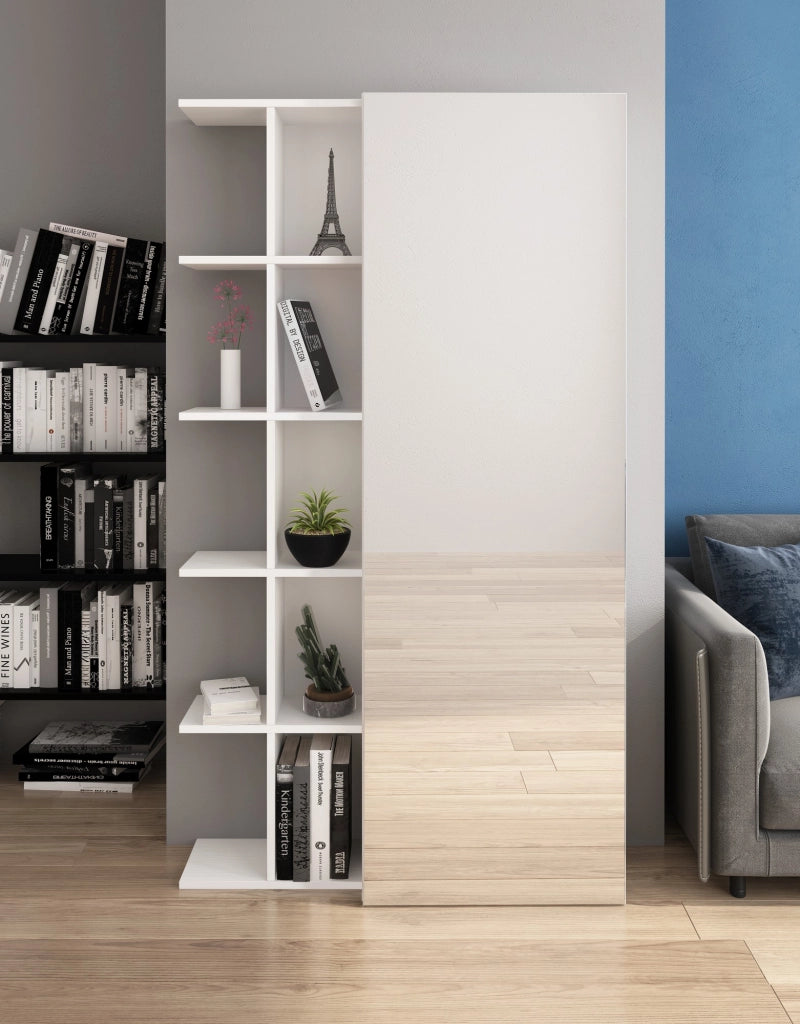 Libreria effetto legno finitura larice cm. H.160 x L.87,5 x P.28