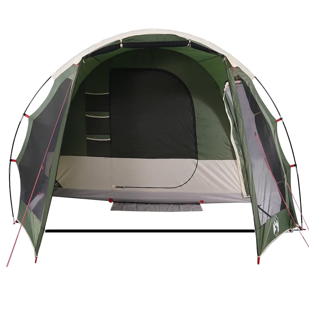 Tenda Familiare a Tunnel per 8 Persone Verde Impermeabile 94734