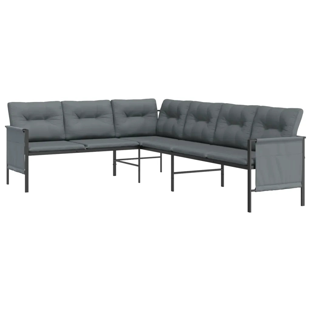 Set da Pranzo da Giardino 2 pz in Acciaio Antracite 3187260