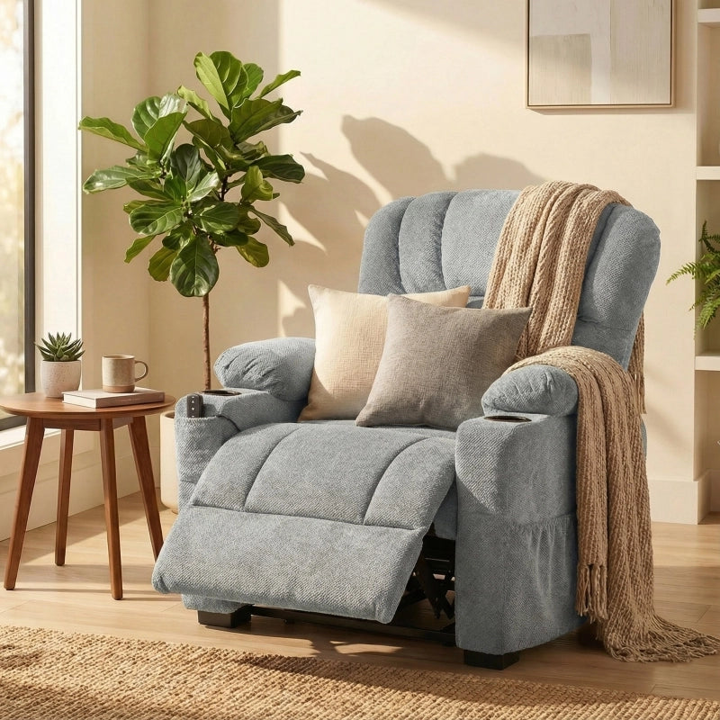 POLTRONA RELAX Elettrica con 2 memorie, USB, Grigio