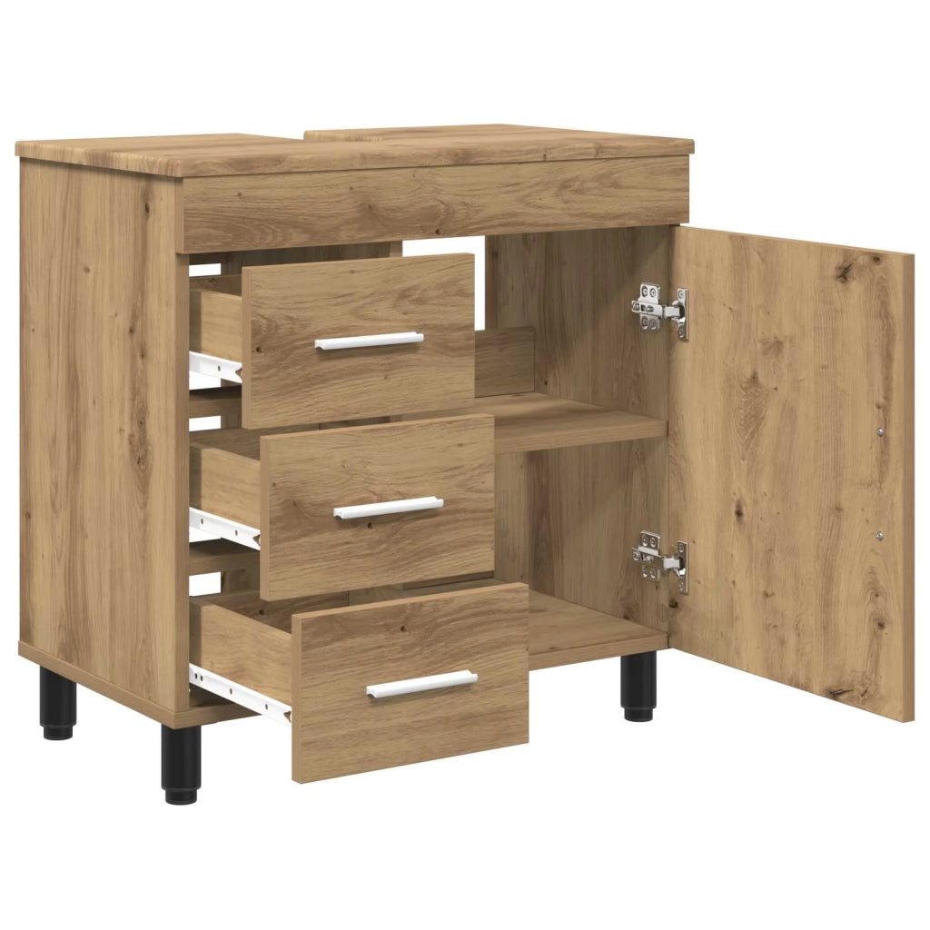 Mobiletto da bagno Rovere Artigianale 60 x 35 x 60 cm 889384
