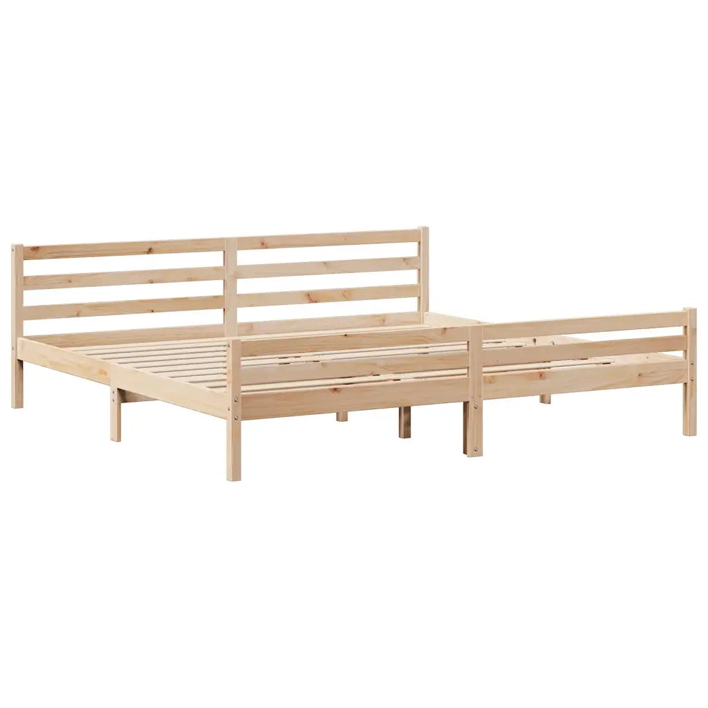 vidaXL Giroletto con Testiera 200x200 cm in Legno Massello di Pino