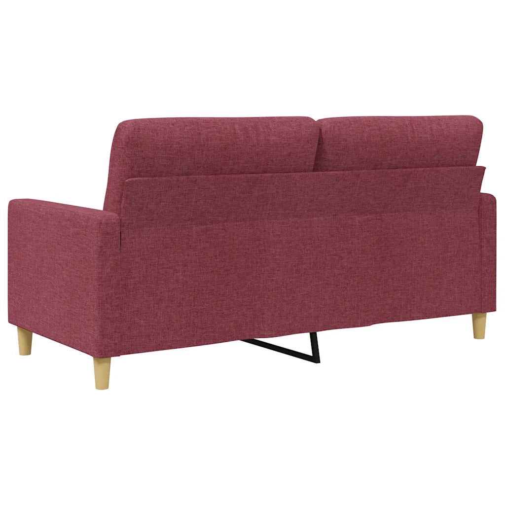 Divano a 2 Posti Rosso Vino 140 cm in Tessuto 359241