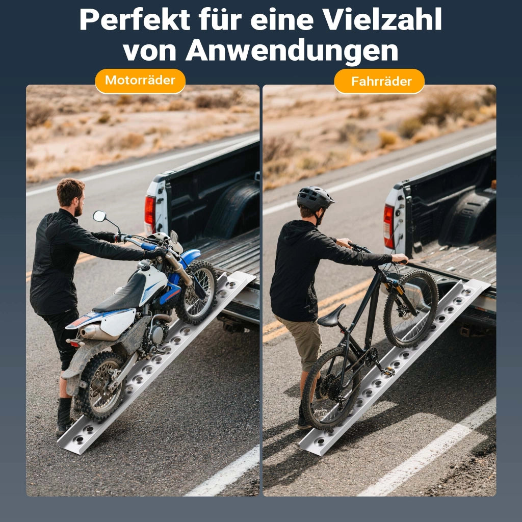 Rampa di carico 163 cm in alluminio per moto e quad Portata max 180 kg