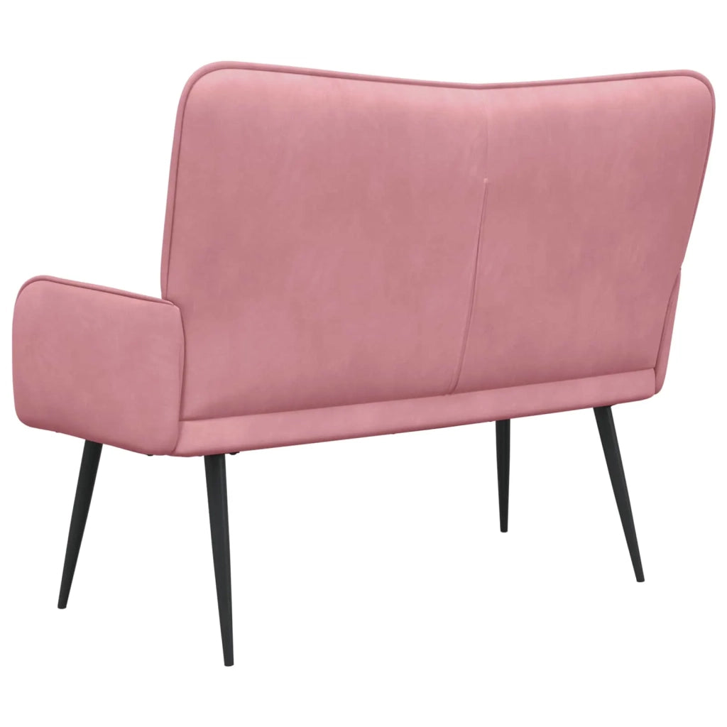 Sofa a Due Posti Rosa 115 x 61 x 87 cm Velluto