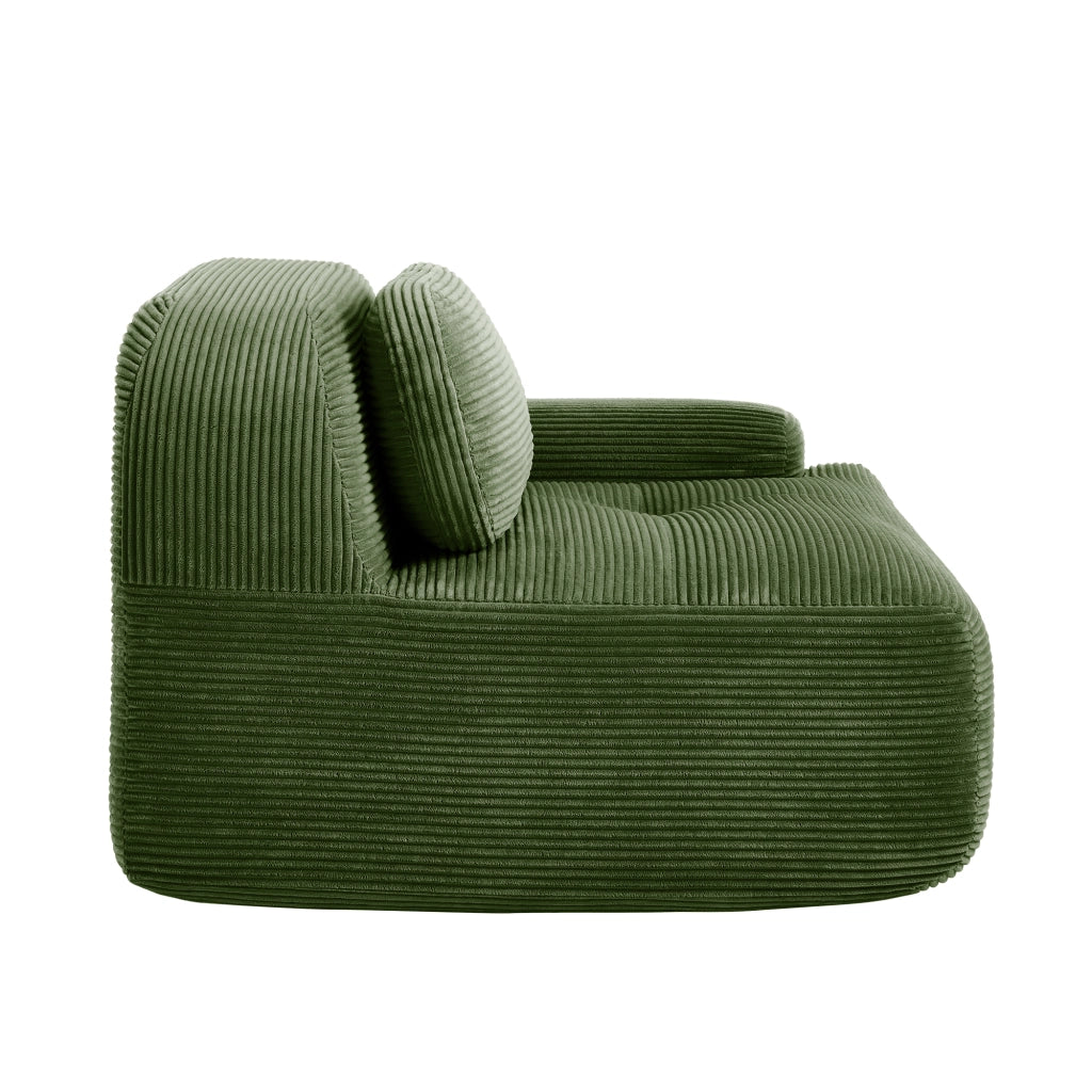 Divano angolare Hamlet LSF - Zephmum- Tessuto Cordstoff verde