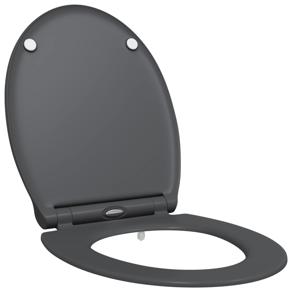 Toilette a rilascio rapido  con chiusura morbida in Duroplast Antracite