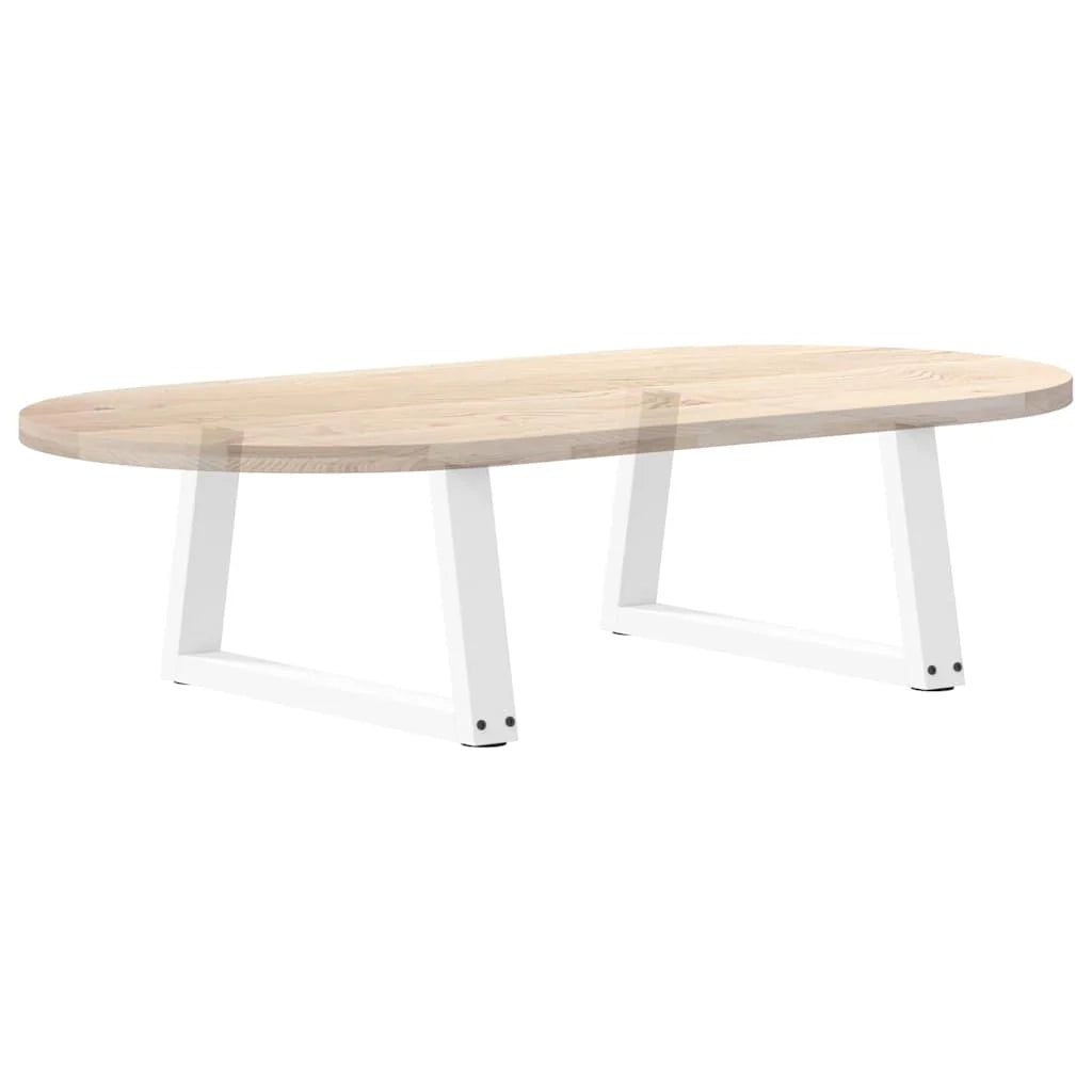 Set di 2 gambe per tavolino a V 50 x 30-31,3 cm con fori preforati e piedini regolabili in acciaio bianco 02_0056825