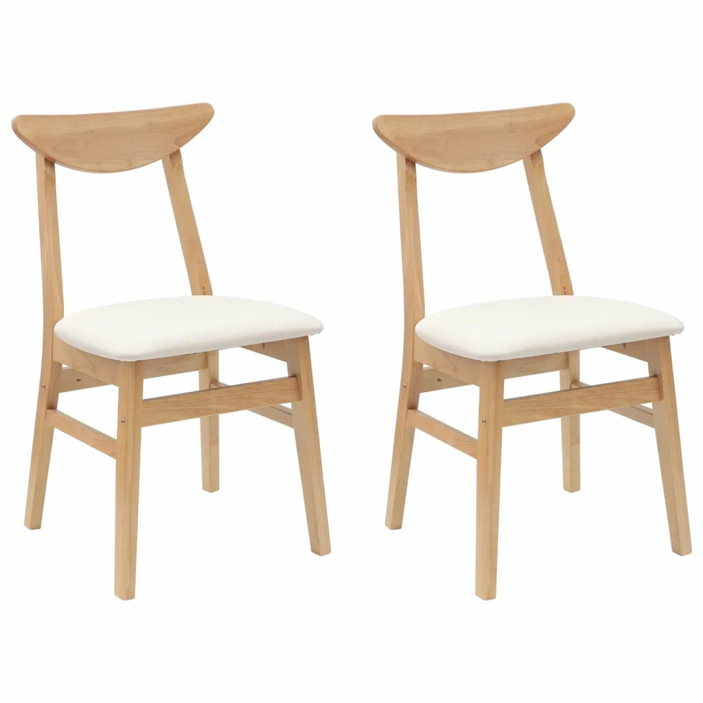 Sedie da pranzo 2 pcs Naturale 42 x 47.5 x 81 cm