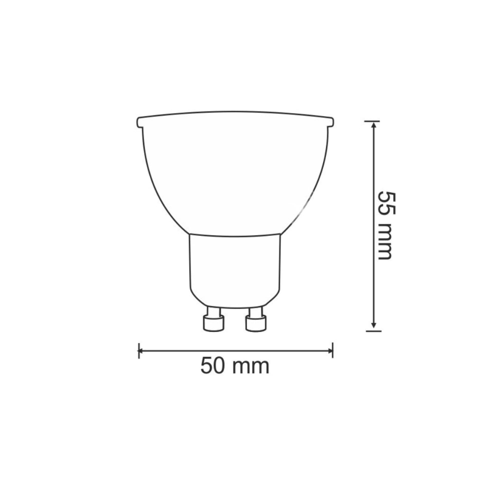 Lampadina LED GU10 7W 650lm 3000K Polux Platinum