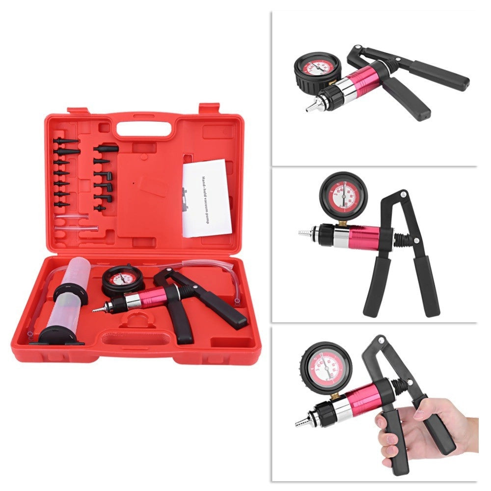Trade Shop - Kit Pompa Da Vuoto Manuale Per Spurgo Freni Frizione Auto Moto Tester -