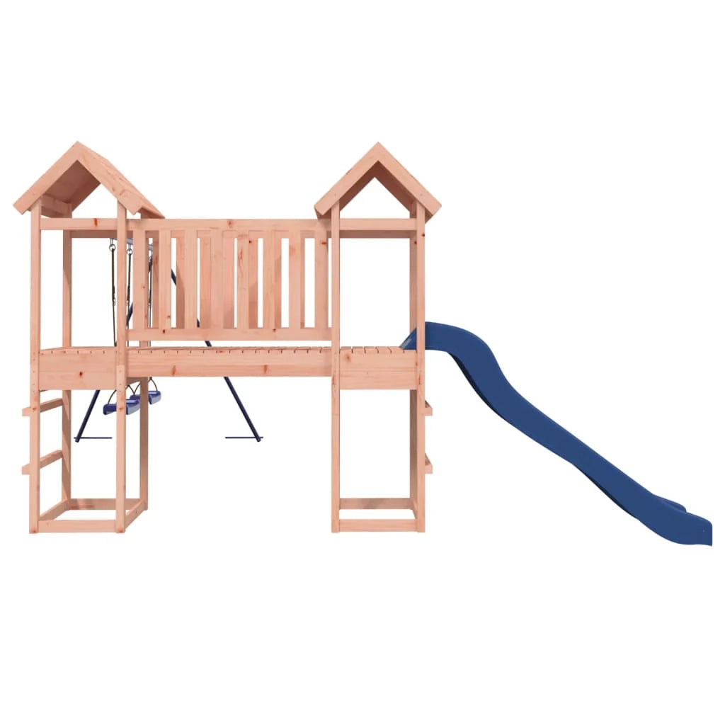 Altalena per parco giochi da esterno scivolo altalena robusta giochi da giardino 308 x 393 x 194 cm legno massello di abete Douglas 02_0004732