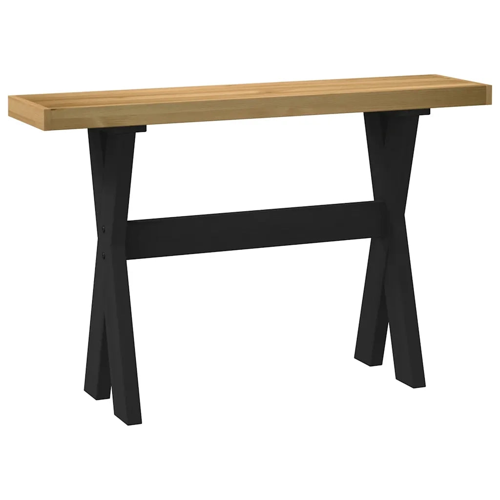vidaXL Tavolo Consolle NOAIN Gambe Forma X 120x30x75 cm Legno Massello