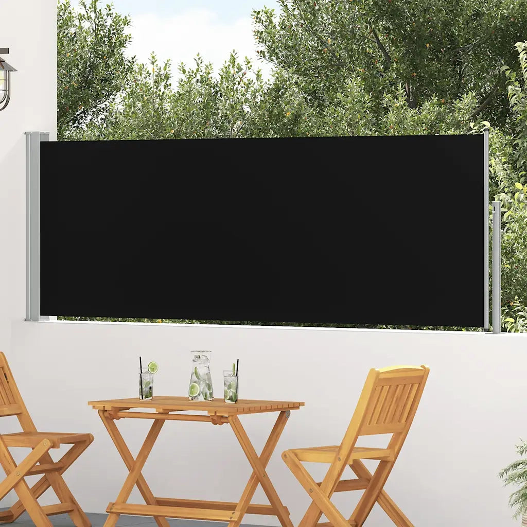 Tenda Laterale Retrattile per Patio 100x300 cm Nera cod mxl 11560