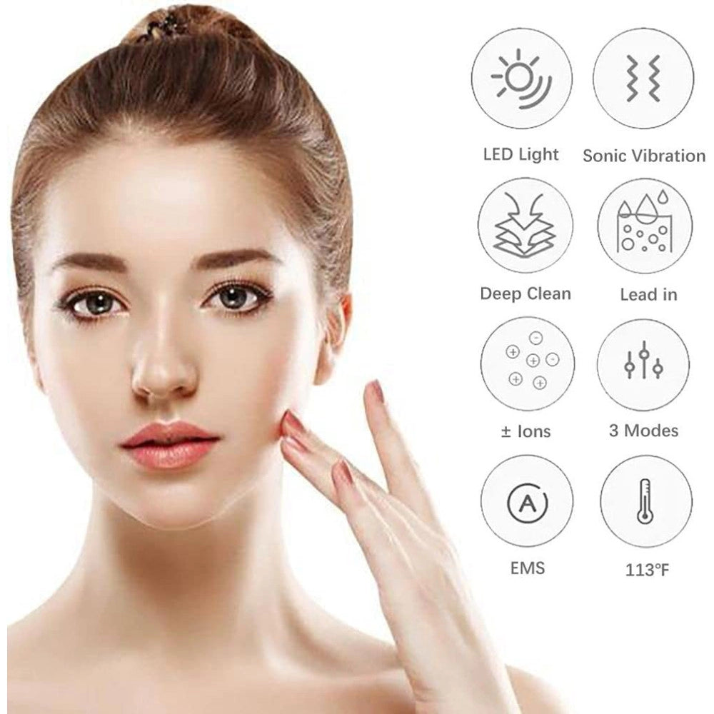 Trade Shop - Dispositivo Massaggiatore Di Bellezza Antietà Per Collo Viso Ricaricabile Q-mj10 -