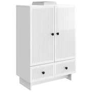 Credenza | Madia | Buffet da pranzo | Armadio da pranzo Bianco Lucido 66 x 34,5 x 95 cm Legno ingegnerizzato