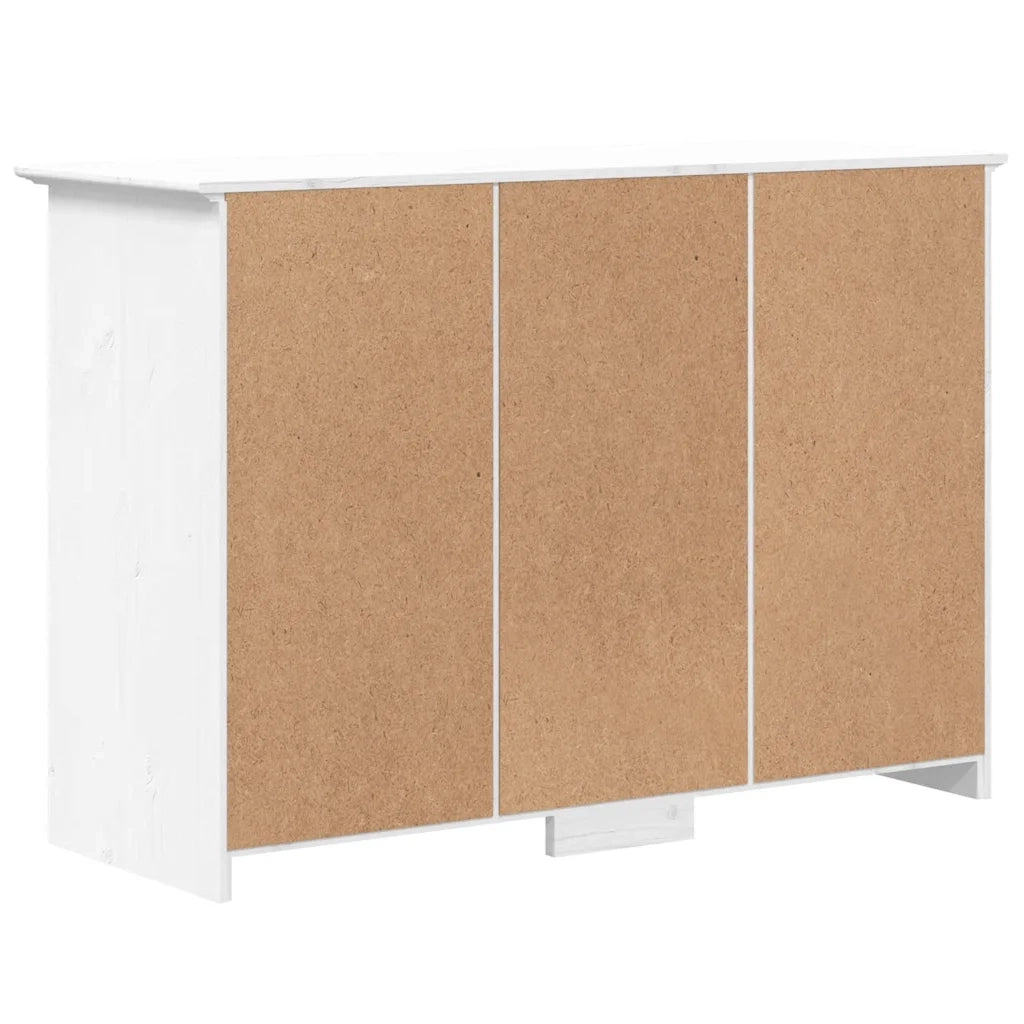 Credenza BODO 115,5x44x80 cm in Legno Massello di Pino Bianco 355065