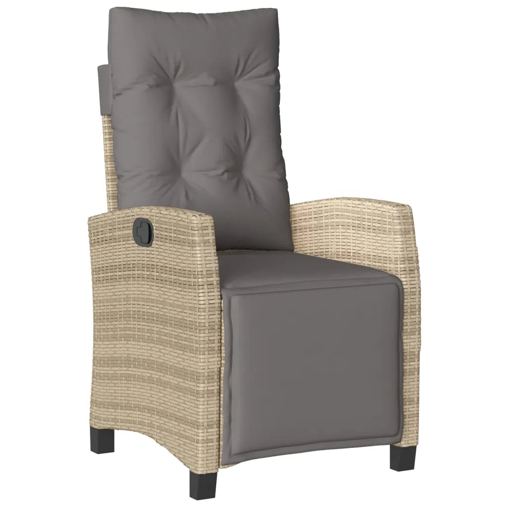 Set da Pranzo da Giardino 5 pz con Cuscini Beige in Polyrattan 3213256