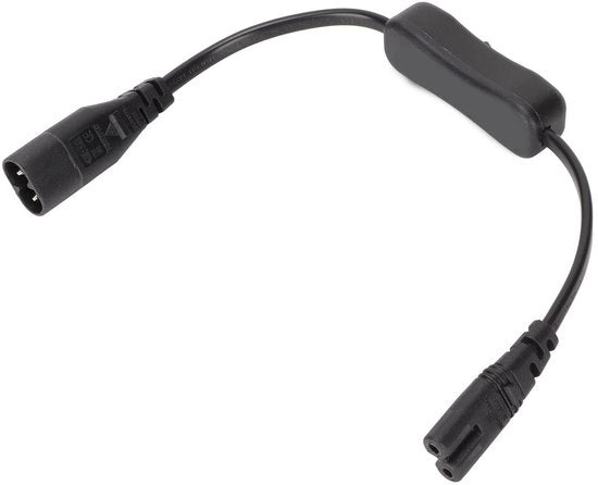 Cavo di estensione IEC 320 C8 - IEC 320 C7 Maschio Femmina - Adattatore cavo Interruttore - Lampada da scrivania 2,5A 250V 1500W 0,98ft