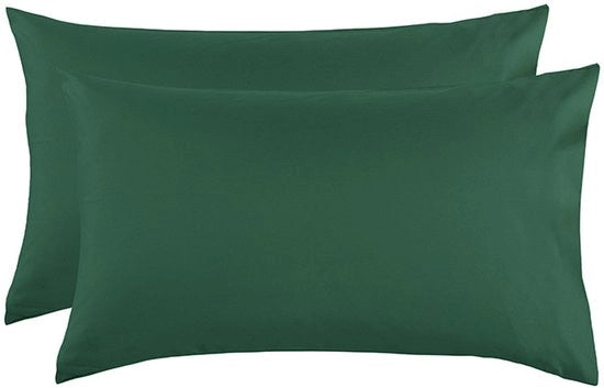 Set di 2 cuscini copritela - Dimensioni 51*76cm - Copritela di cuscino in 100% poliestere con chiusura a sacchetto - Resistente alla piega, resistente ai colori, resistente alle macchie - Verde scuro - 20*30in (51*76cm)