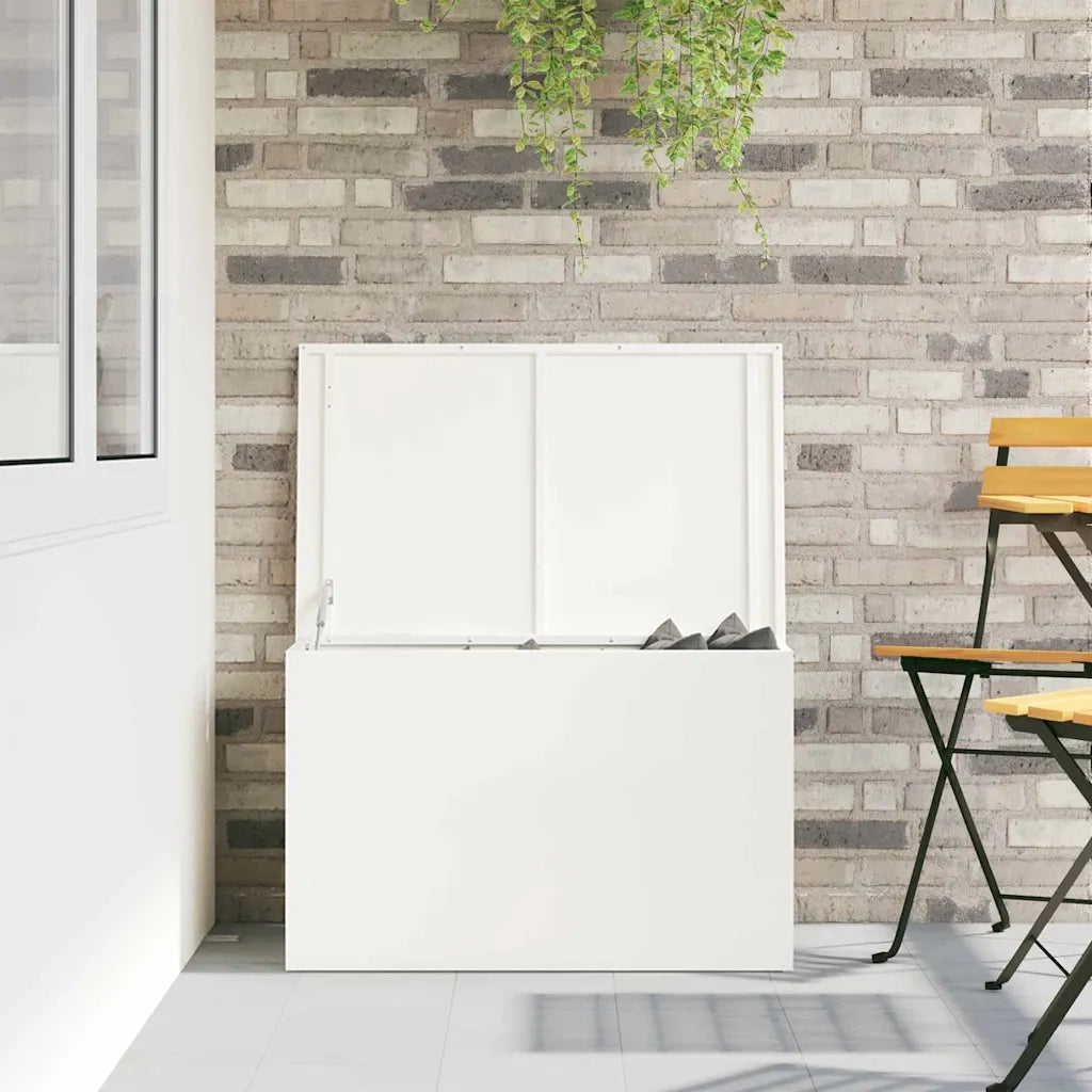 vidaXL Scatola di Stoccaggio Esterno Bianco 80 x 50.5 x 50 cm