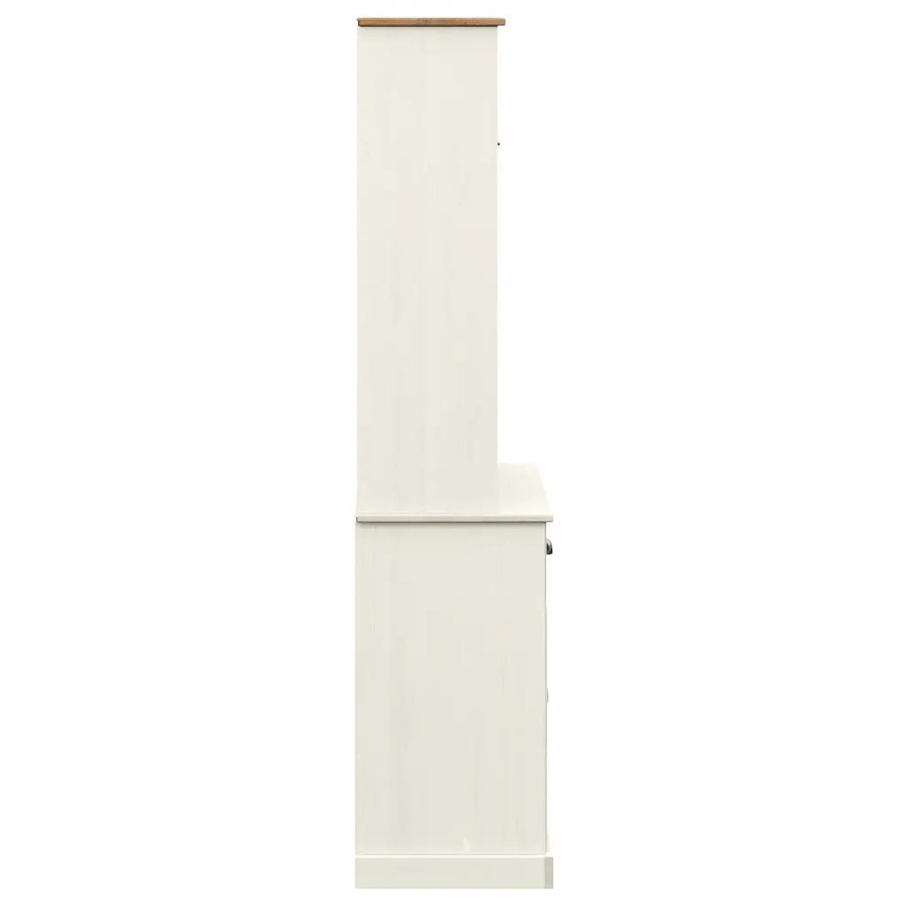 Credenza VIGO Bianca 78x40x175 cm in Legno Massello di Pino 3188302
