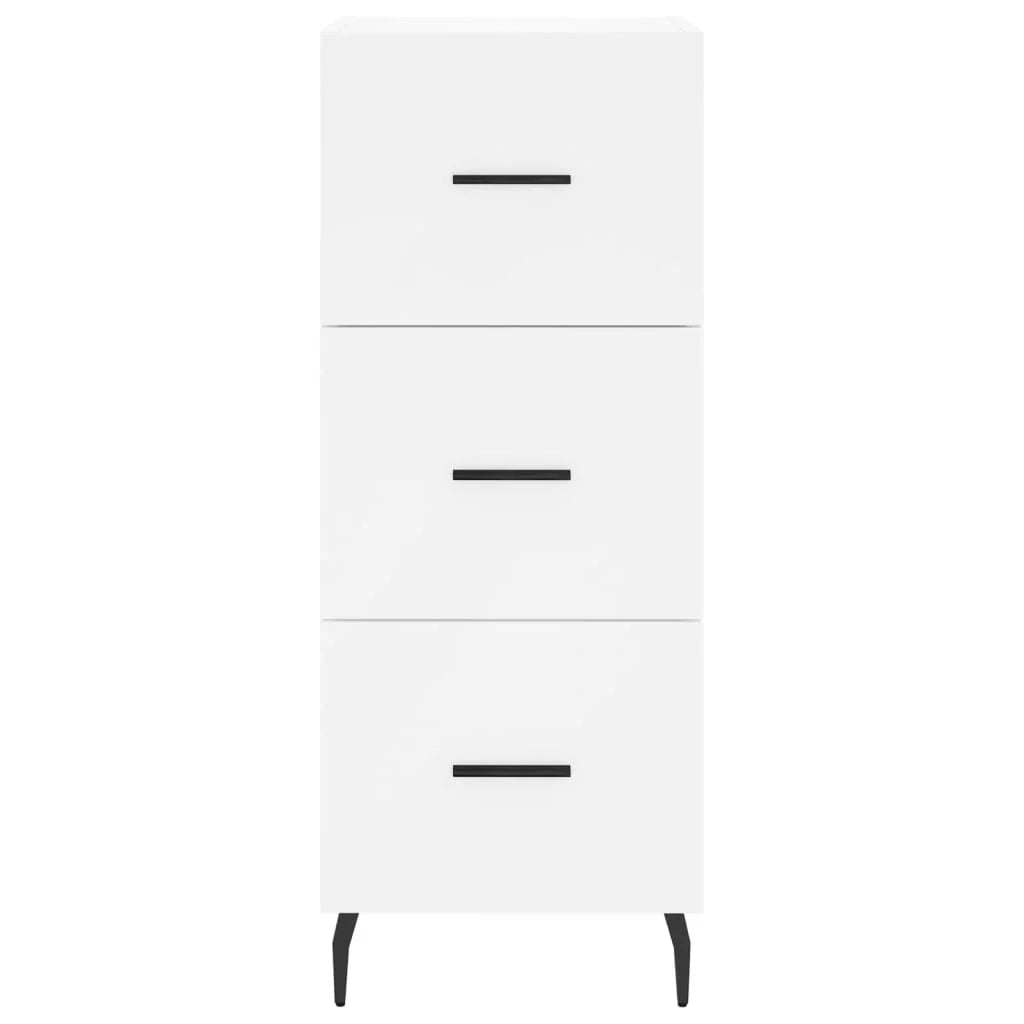 Buffet credenza cassettiera mobiletto mobile contenitore organizer cucina soggiorno salotto alto 34,5 x 34 x 180 cm legno ingegnerizzato bianco 02_0032271