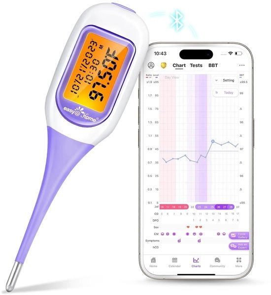 Termometro Basale Intelligente con Display Grande e Illuminazione di Fondario per Monitoraggio della Gravidanza e Tracciamento della Temperatura Basale