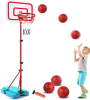 Palo da Basket per Esterno - Anello da Basket con Standard - Palo da Basket per Bambini - Palo da Basket Regolabile - 88 a 190cm