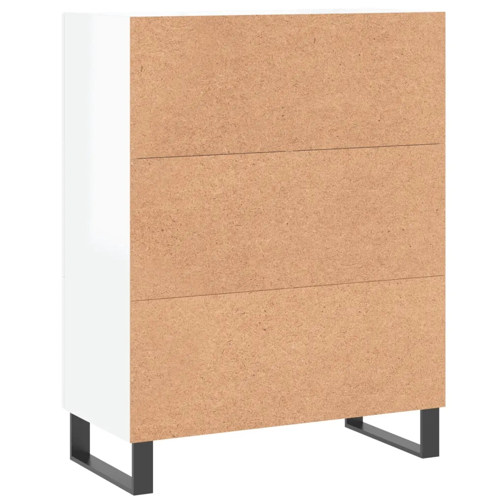 Credenza 69,5x34x90 cm in Legno Multistrato Bianco Lucido 830286