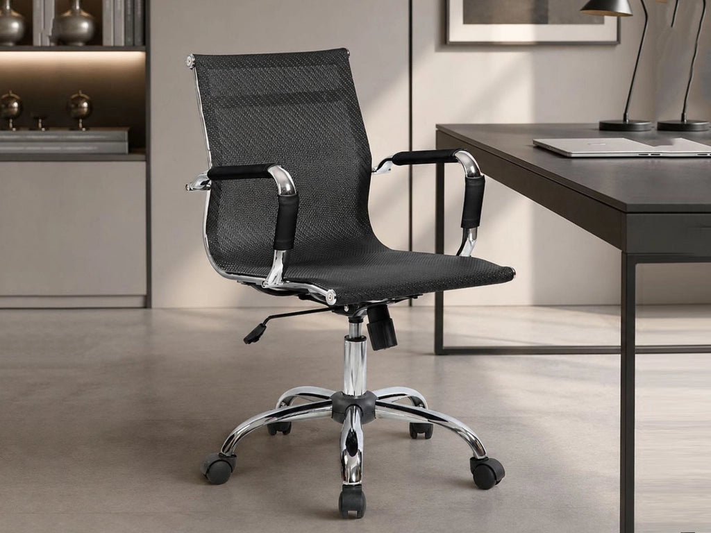 Poltrona da Ufficio Bunburyy\, Sedia con Ruote Regolabile, Grigio
