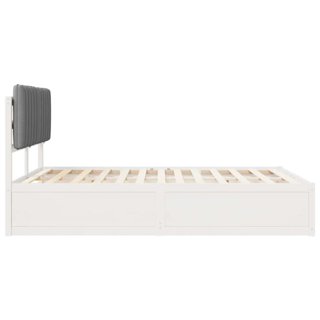 Letto con Testiera Rivestita Grigio chiaro 140 x 200 cm 3398233