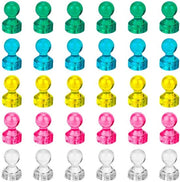 Pacchetto con 30 magneti per lavagne, magneti neodimio, magneti per lavagna bianca, magneti per frigorifero per uso domestico, ufficio e scuola, 11 x 17 mm, piccoli magneti per frigorifero (5 colori).