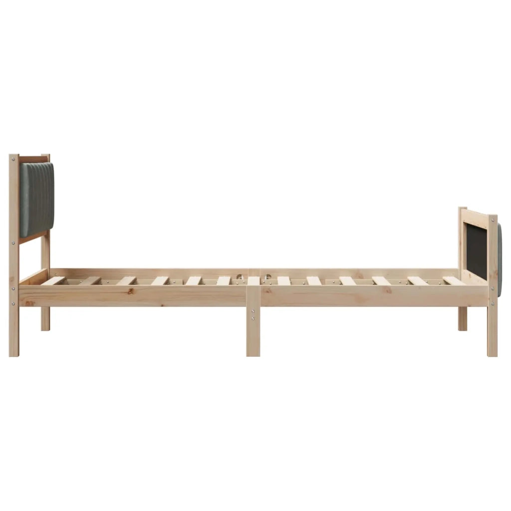 Struttura del Letto marrone e grigio scuro 90 x 200 cm 878495