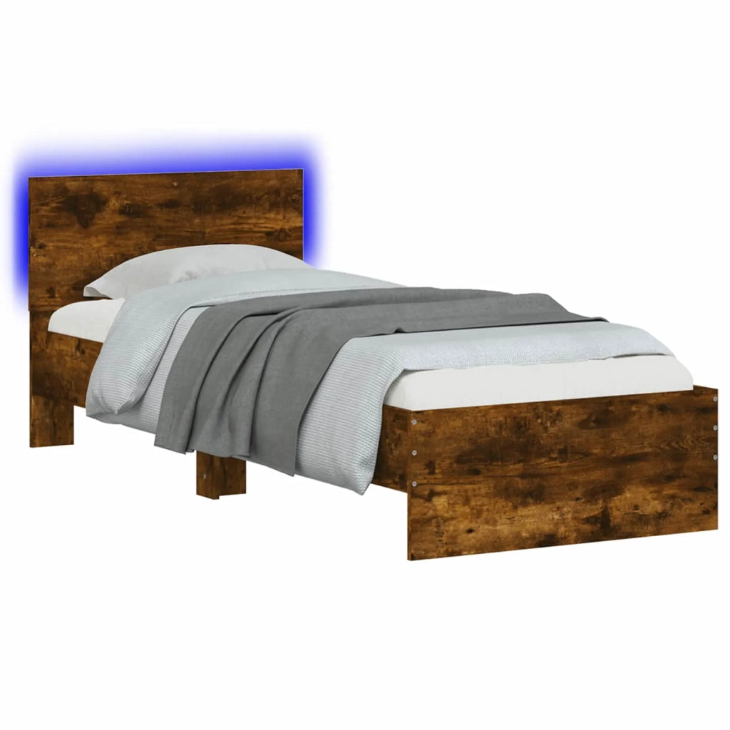 Struttura del letto Rovere Fumo Legno ingegnerizzato 8008992