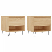 2 pz Tavolini salotto | Tavolino da caff¨¨ | Tavolino da Soggiorno Rovere Sonoma 50x46x50cm Legno Multistrato