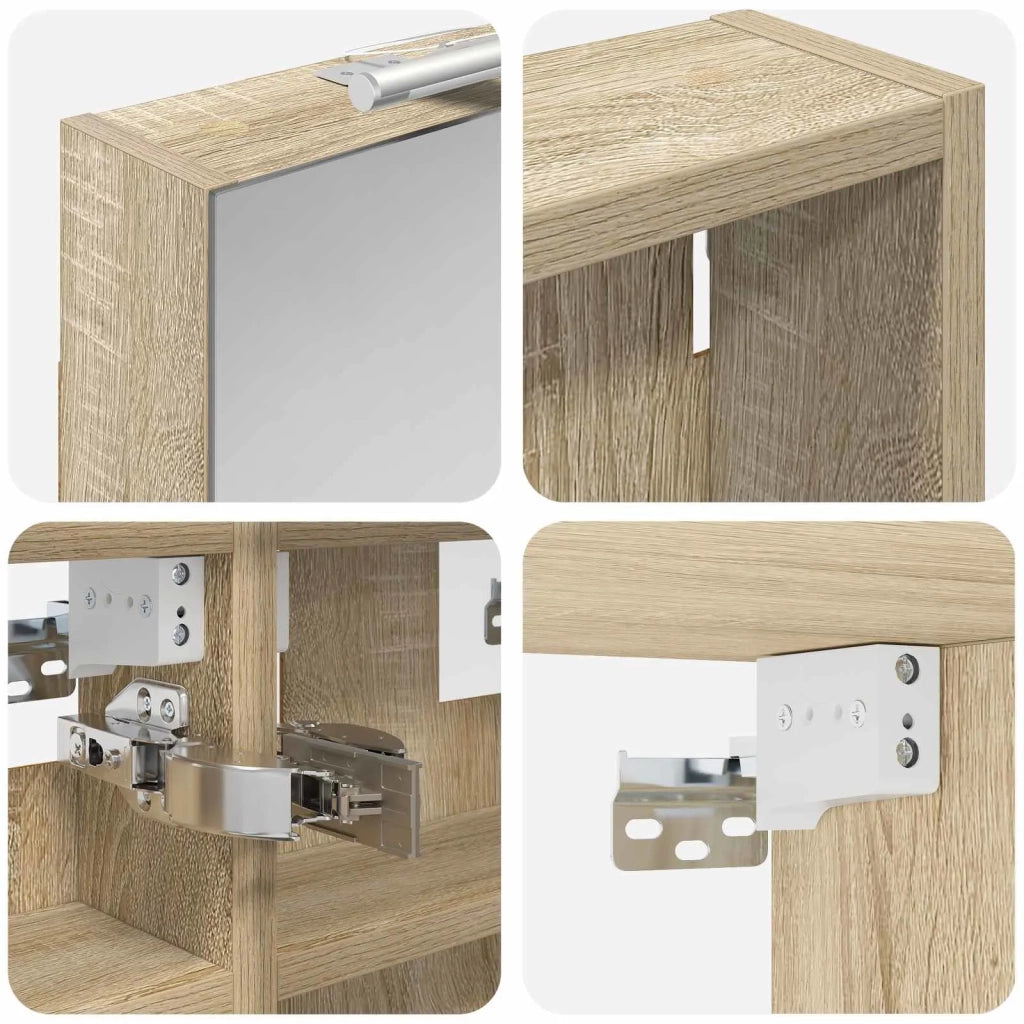 Set di Armadi da Bagno con lo scaffale 3 pcs 100 x 10,5 x 50 cm