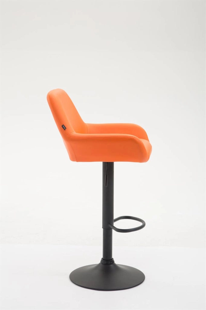 Sgabello Braga in similpelle arancione,nero