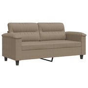 Divano | Divano da soggiorno | Sofa a 2 Posti Tortora 140 cm in Tessuto Microfibra