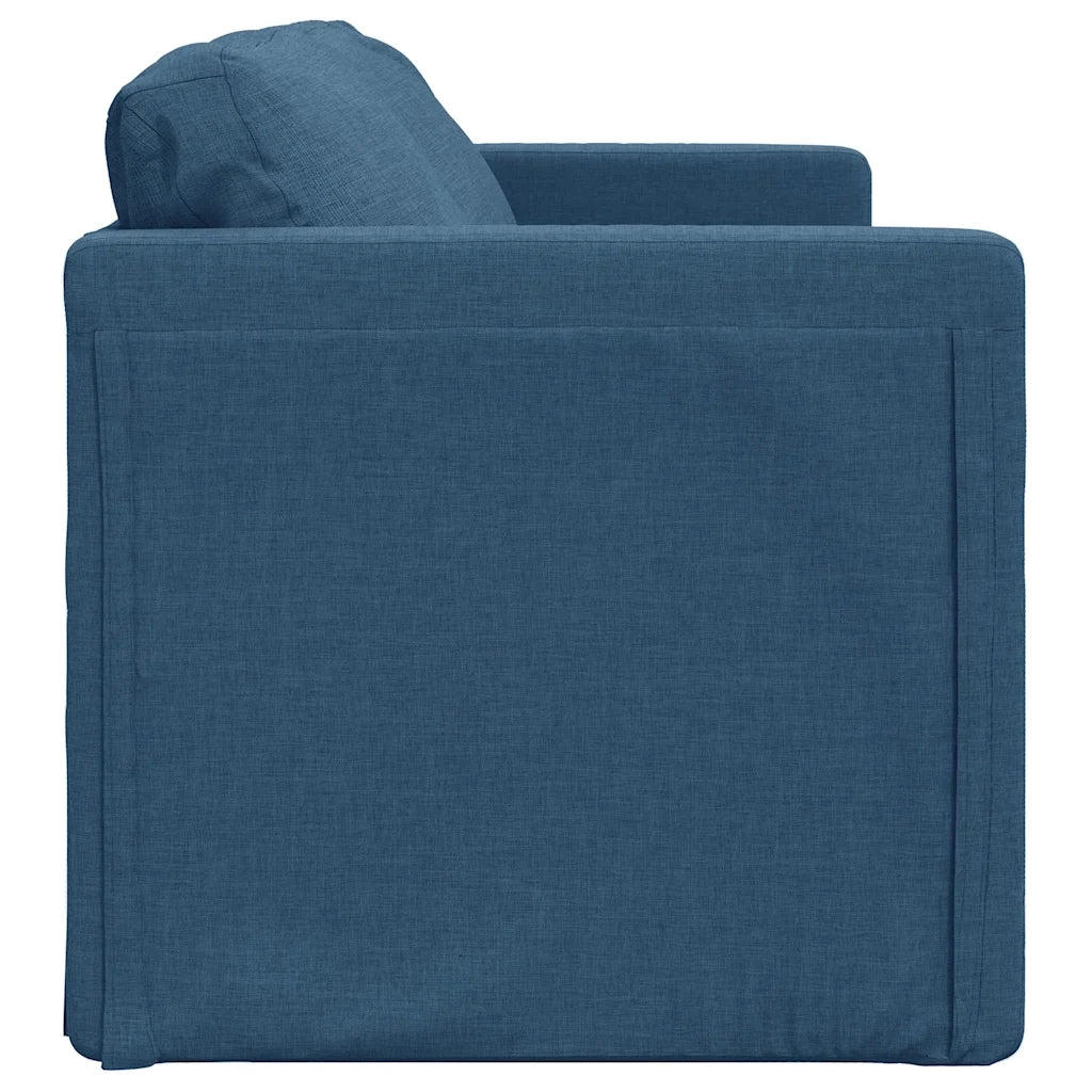 Divano Letto da Terra 2 in 1 Blu 112x174x55 cm Tessuto 353971