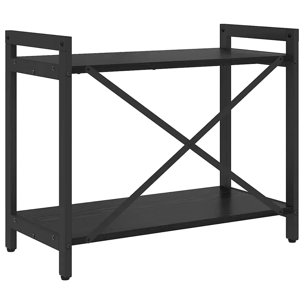 Libreria-Scaffale per Libri-Mobile di Stoccaggio Rovere Nero 60 x 30 x 50 cm Legno multistrato