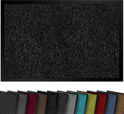 Mattezzaletto di alta qualità nero 90x120 cm per interni ed esterni - matto di ingresso antiscivolo, lavabile e resistente all'usura - matto per zona esterna - tappeto di ingresso sottile