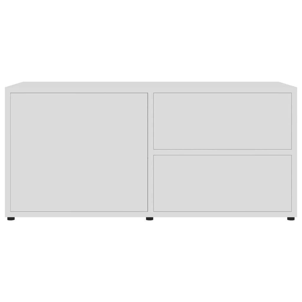 Mobile TV multimediale mensola TV credenza TV sala da pranzo soggiorno camera da letto 80 x 34 x 36 cm legno ingegnerizzato bianco 02_0026258