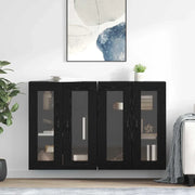Armadi da Parete 2 pcs Rovere Nero 69,5 x 34 x 90 cm