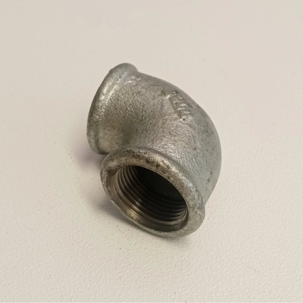Raccordo ff 1/2'' - 2pz gomito zincato curva di ghisa malleabile
