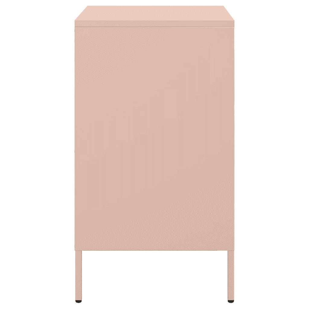 vidaXL Comodini 2 pz Rosa 36x39x68 cm in Acciaio