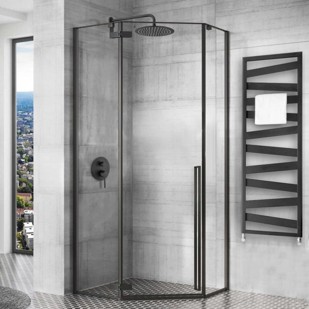 Cabina Doccia Diamond Black Mat 100x100