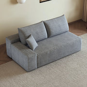 DIVANO Chaise lounge reversibile in tessuto grigio senza montaggio